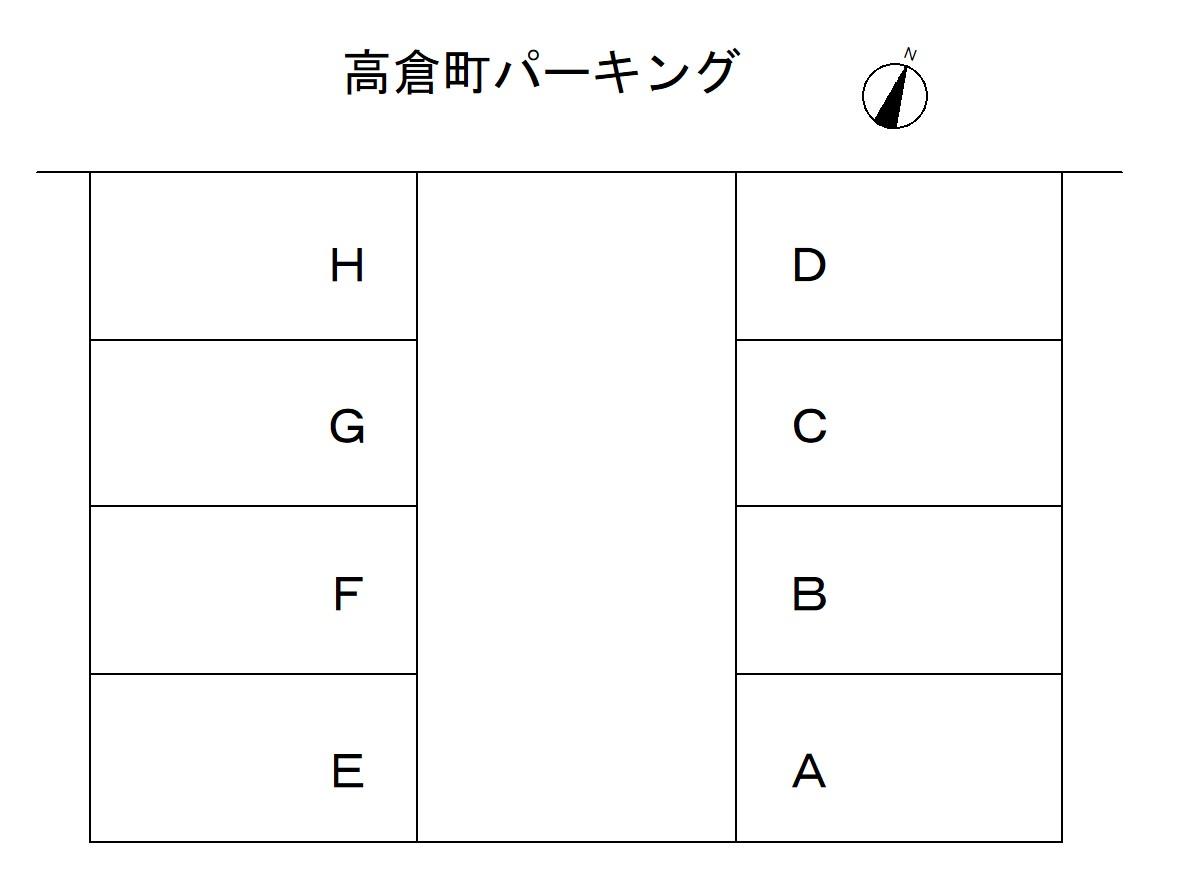 高倉町パーキングの駐車配置図