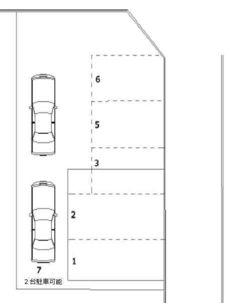 南通町ＩＳパーキングの駐車配置図