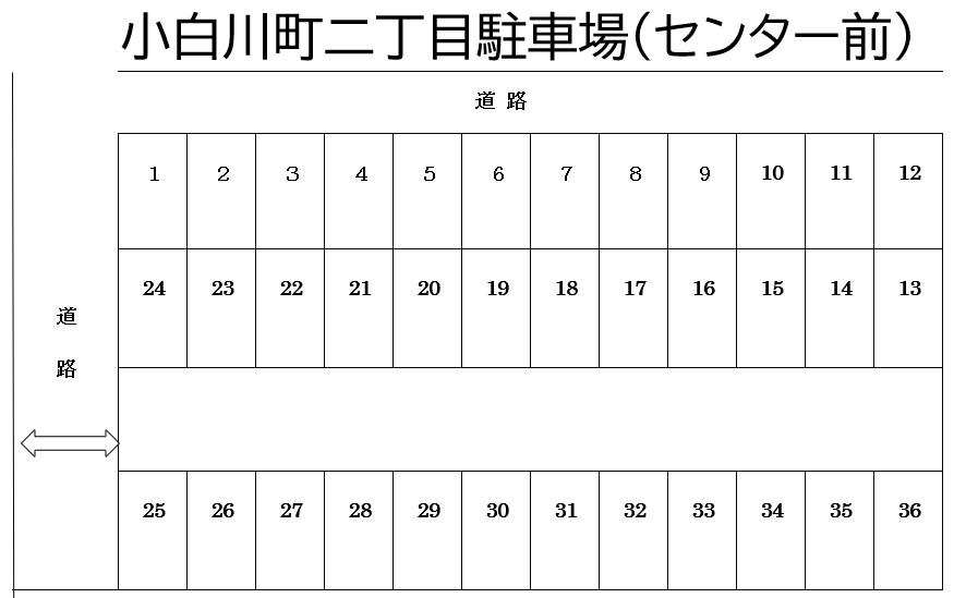 小白川町二丁目駐車場(センター前) No.22の駐車配置図