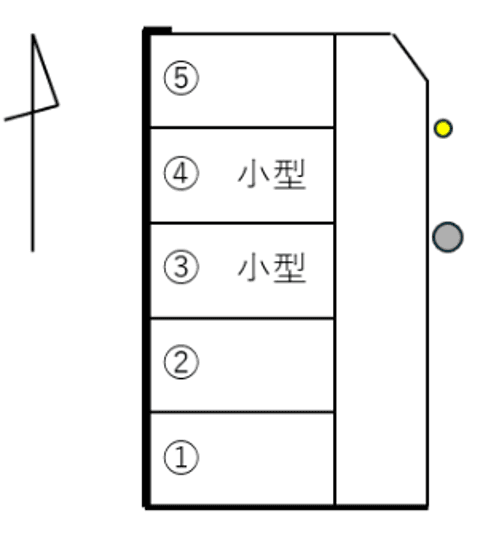 水泥町729-5駐車場の駐車配置図