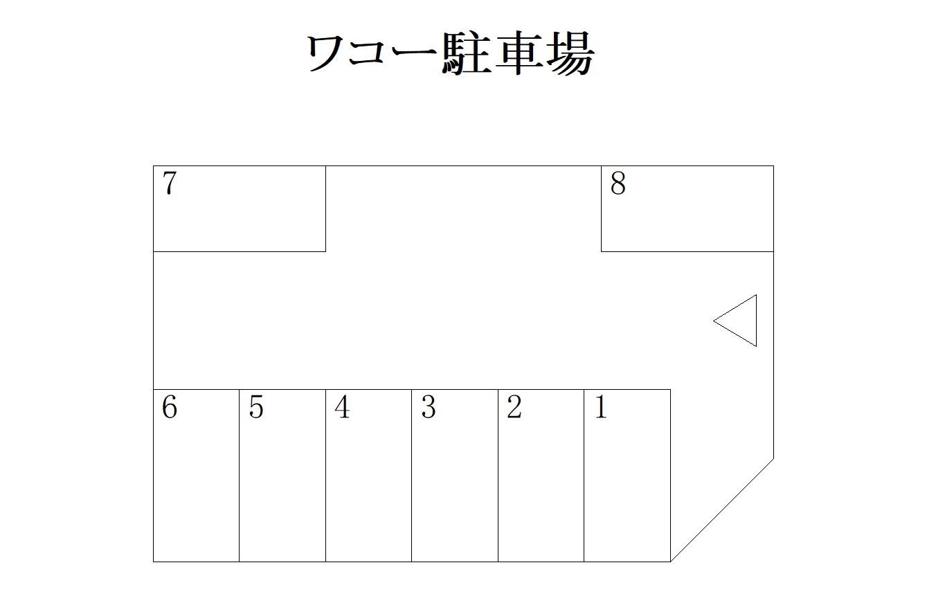 ワコー駐車場の駐車配置図