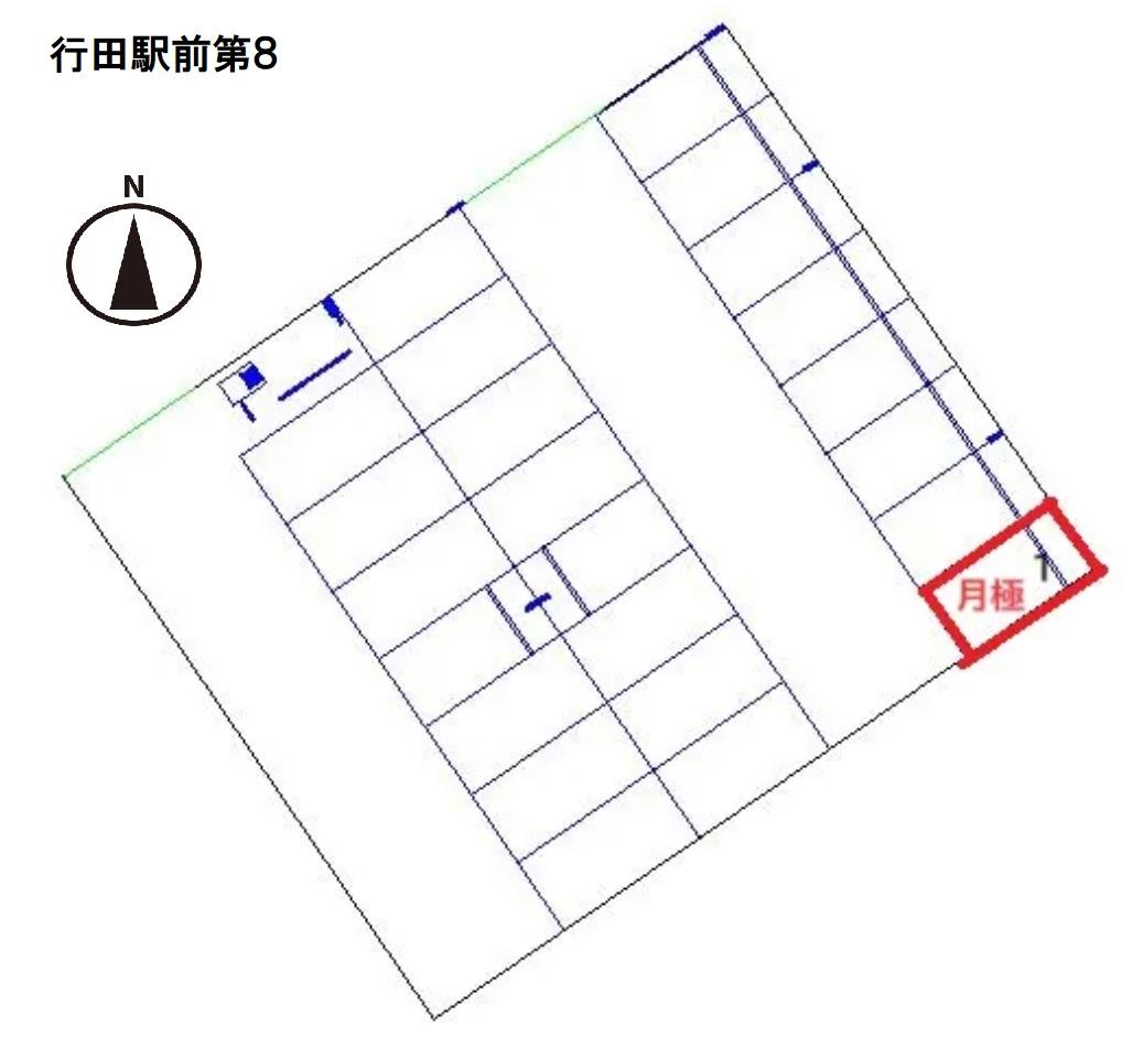 行田駅前第８の駐車配置図
