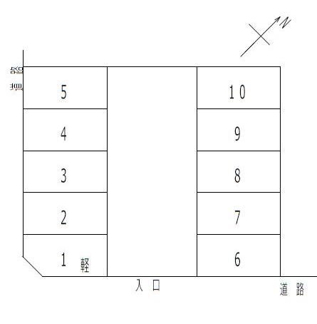 辻堂砂場第2駐車場の駐車配置図