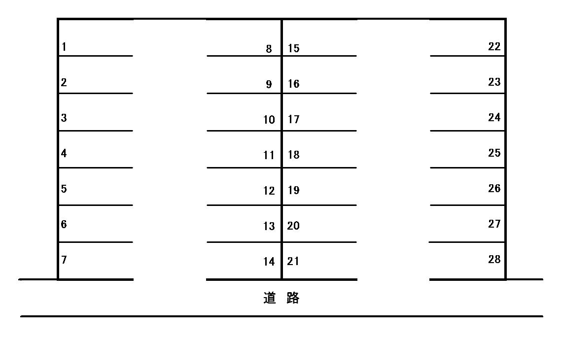 市村駐車場の駐車配置図