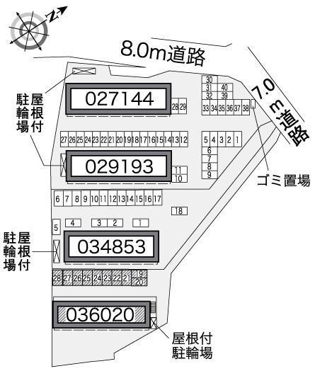 アルタフォレⅤ(36020)の駐車配置図