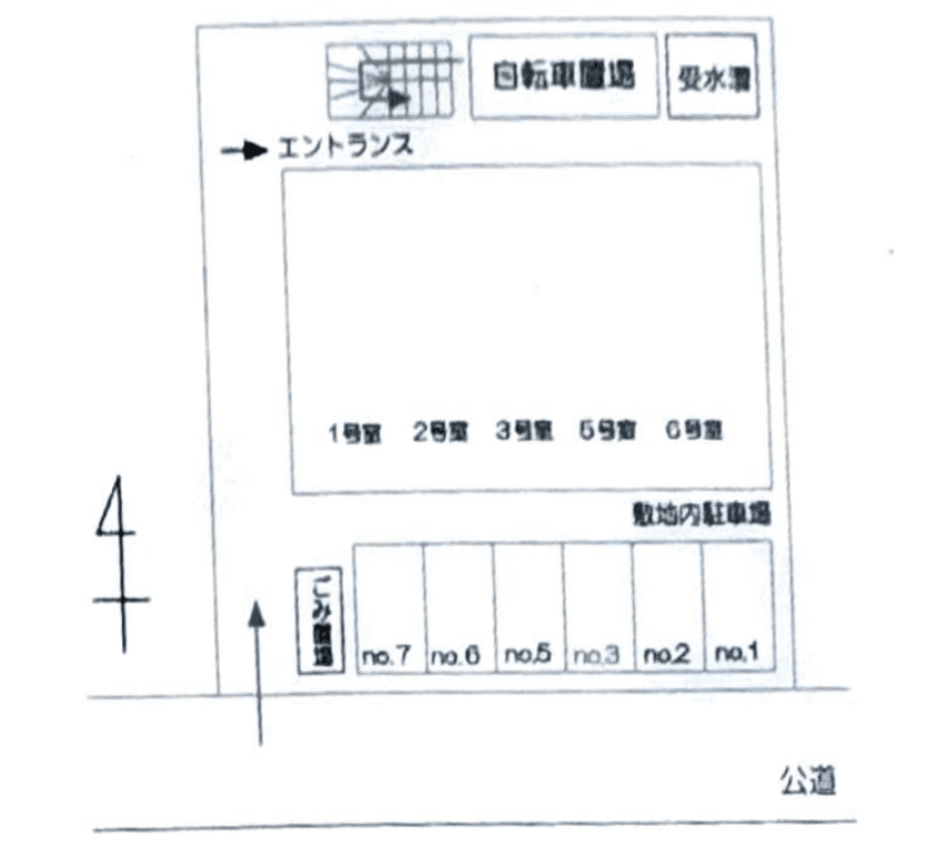 セリバテール敷地内駐車場の駐車配置図