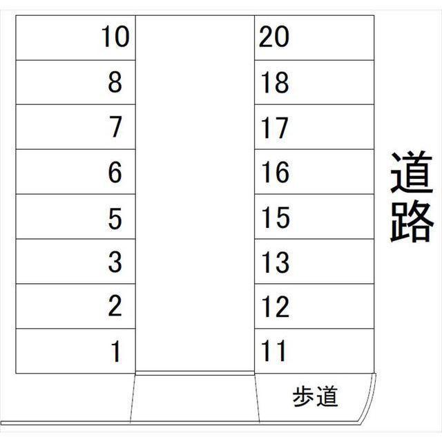 タチバナパーキングの駐車配置図