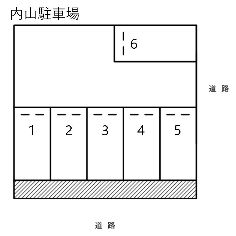 内山駐車場の駐車配置図