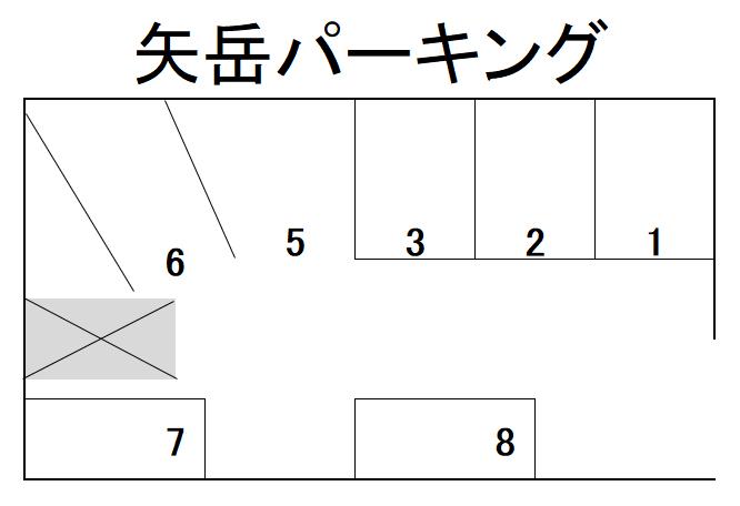 矢岳パーキングの駐車配置図