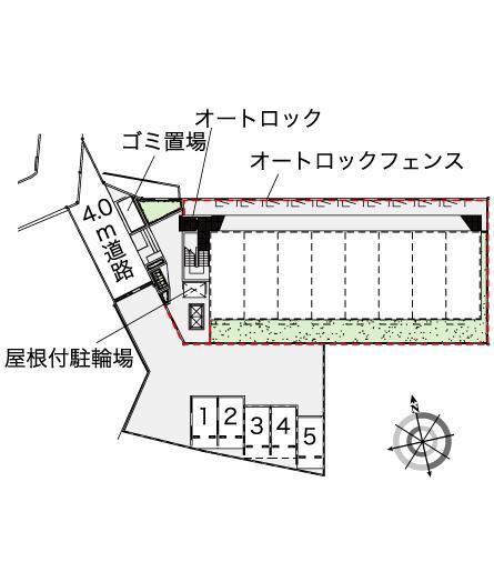 スリムヒルズ(42306) 敷地外駐車場の駐車配置図