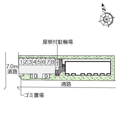 クレイノレジデンス桜(56350)の駐車配置図
