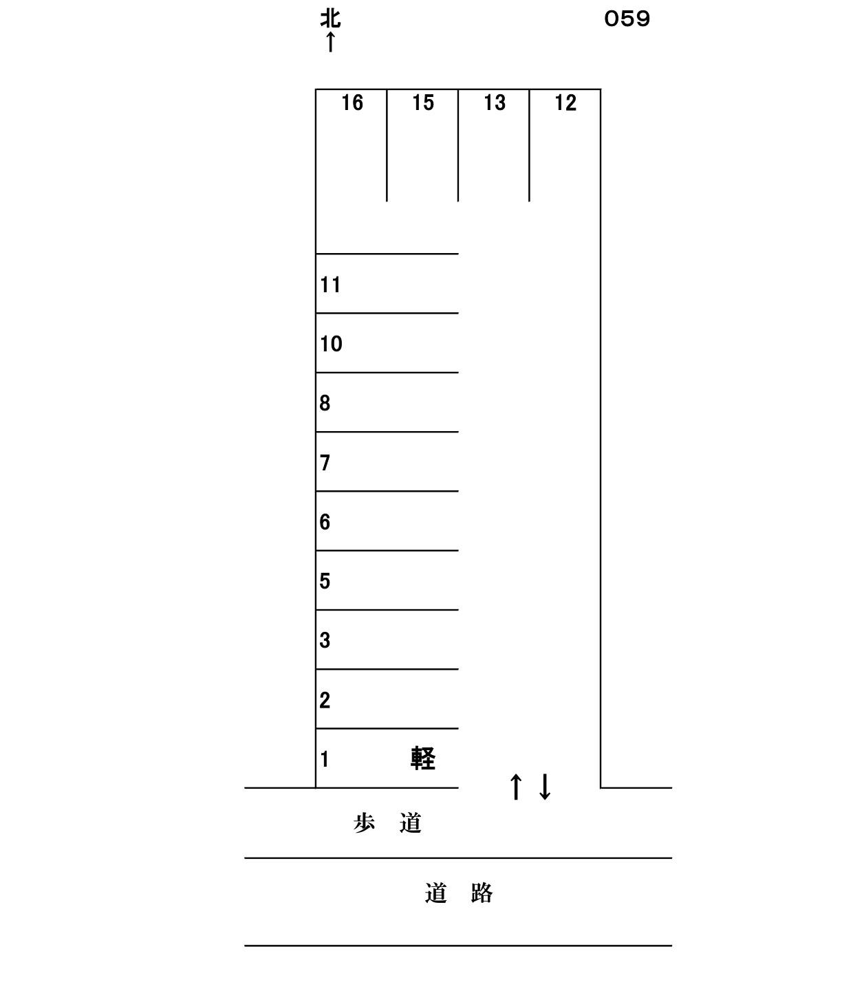 岩倉－59の駐車配置図