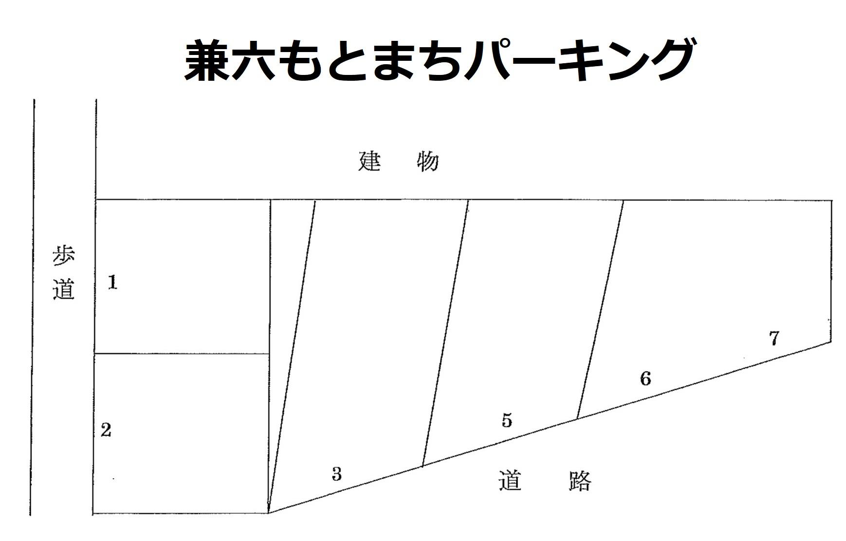 兼六もとまちパーキングの駐車配置図