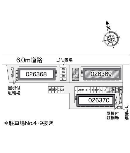 双柳２番館(26369)の駐車配置図