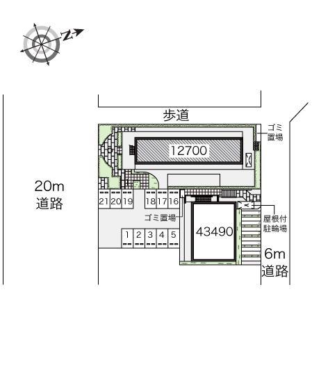 ＥＡＳＴ　ＦＩＥＬＤ　精華(12700)の駐車配置図