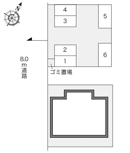 庄(21064)　敷地外駐車場の駐車配置図