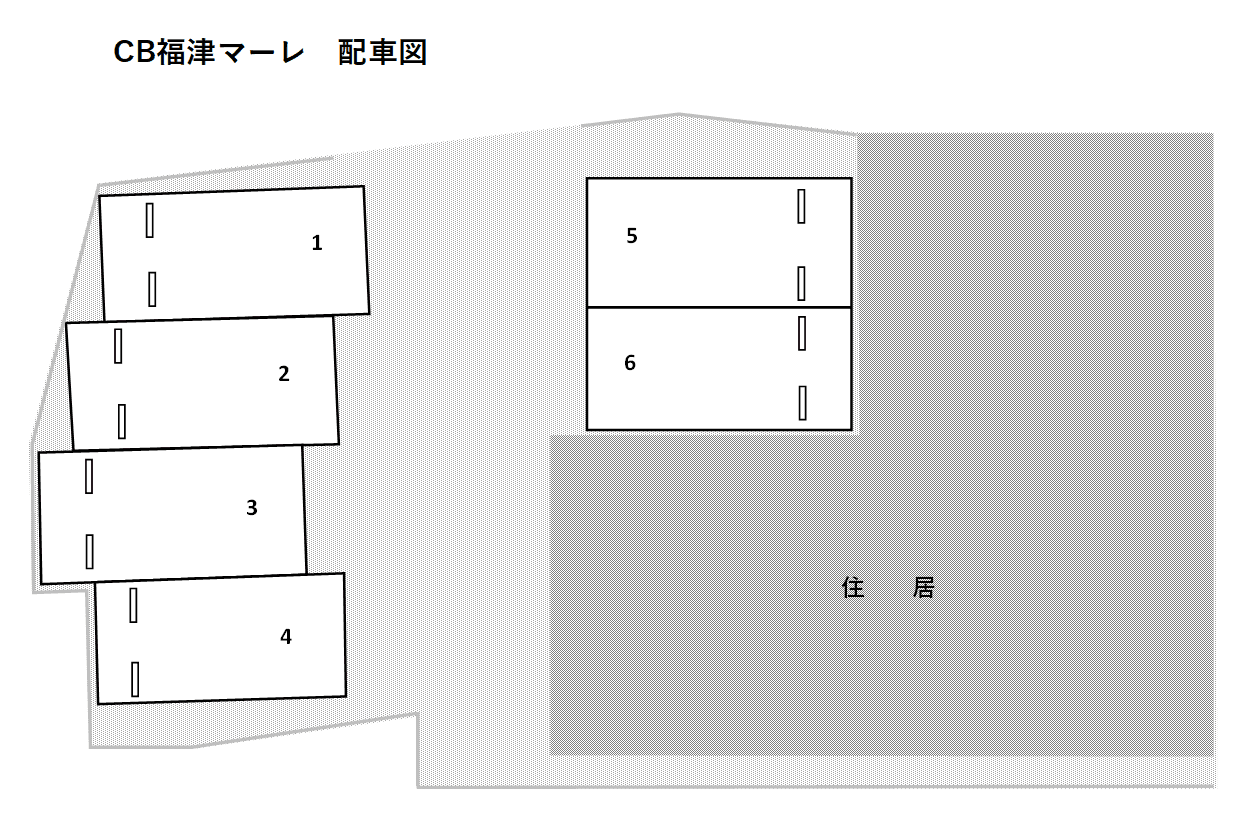 CB福津ﾏｰﾚの駐車配置図