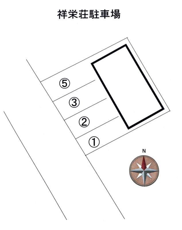 祥栄荘駐車場の駐車配置図