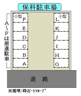 保科駐車場の駐車配置図