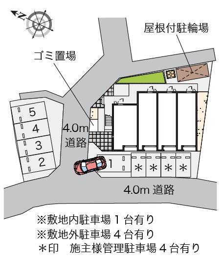 春(55084)　敷地外駐車場の駐車配置図