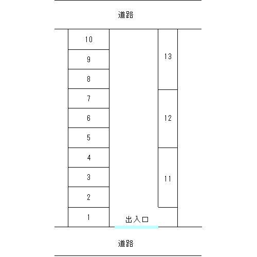 緑園１－８駐車場の駐車配置図