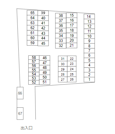 日進パーキングの駐車配置図