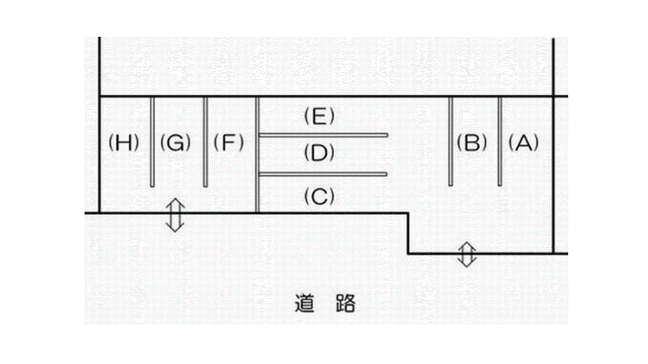 美咲パーキングの駐車配置図