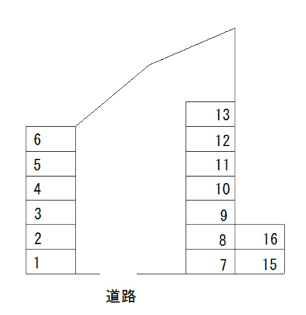 北潟・下田パーキングの駐車配置図