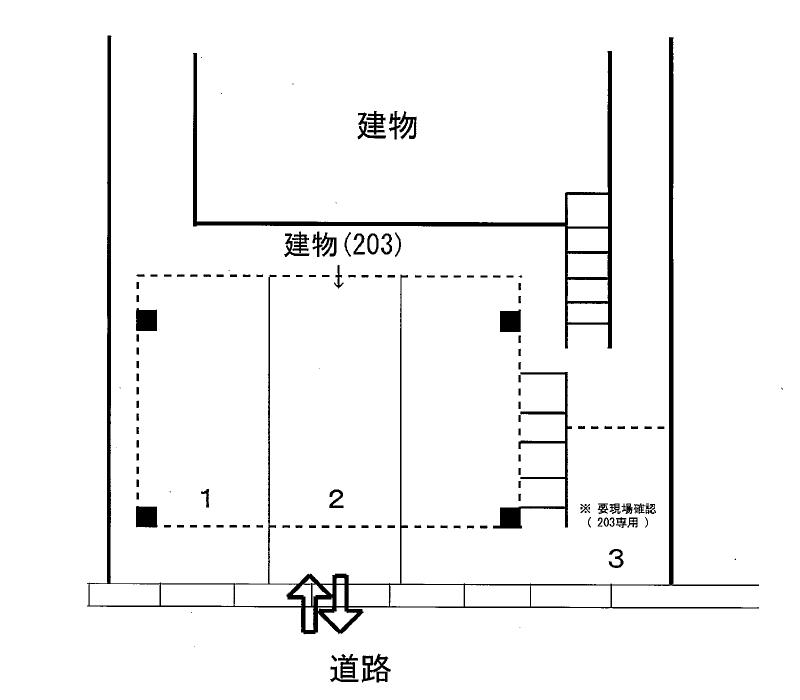 ツェルマット月極駐車場の駐車配置図