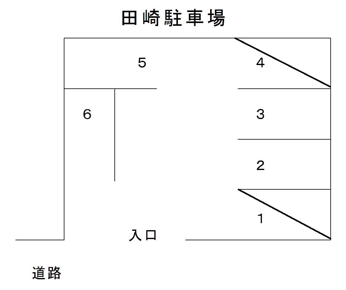 田崎駐車場の駐車配置図