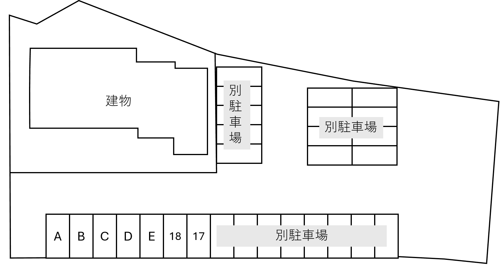 グリーンキャンパス駐車場の駐車配置図
