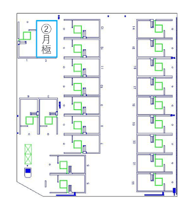 舞阪駅前第１の駐車配置図