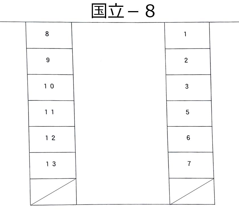 JA国立－８の駐車配置図
