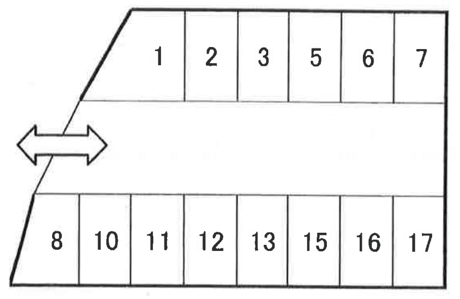 サウス・ワンパーキングの駐車配置図