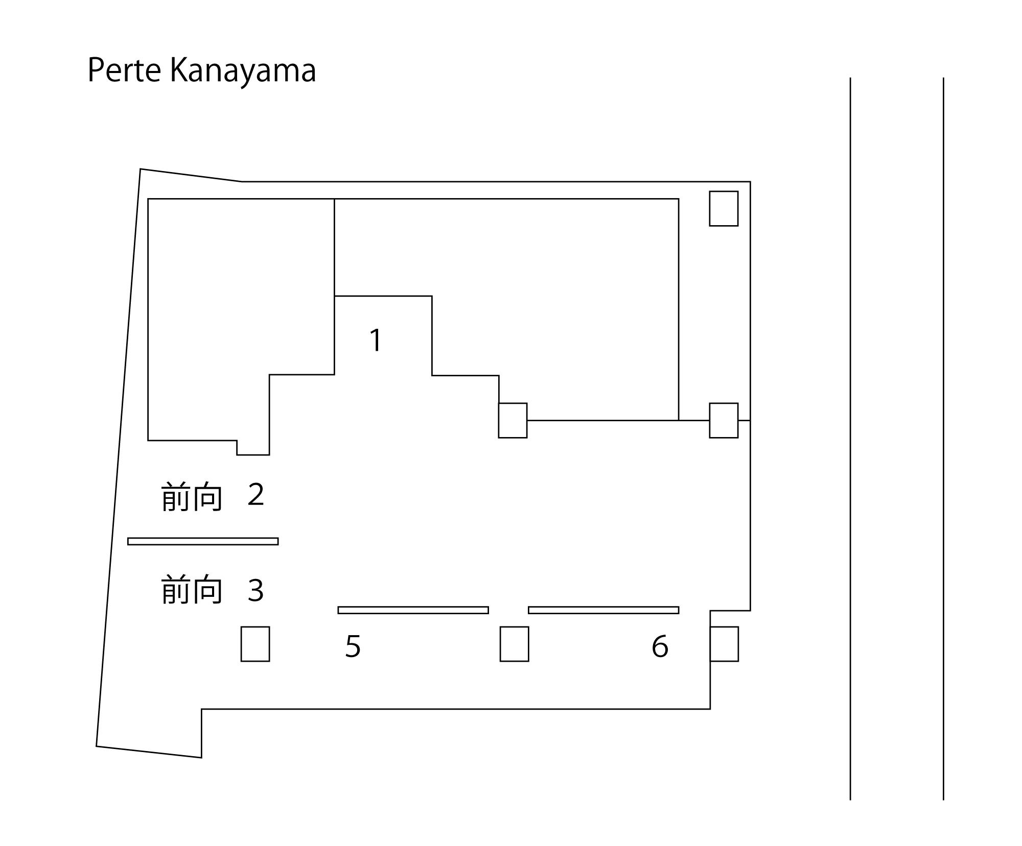Perte Kanayamaの駐車配置図