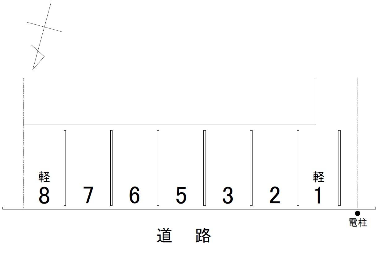 ジニアルパーキングの駐車配置図