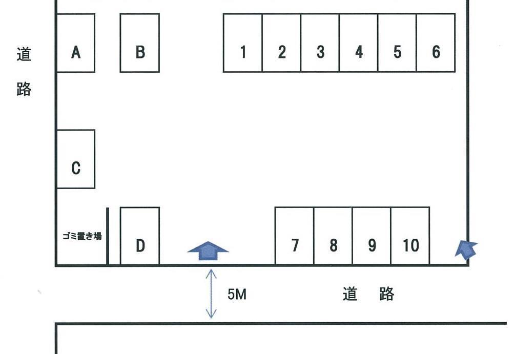メゾン秀月極駐車場の駐車配置図
