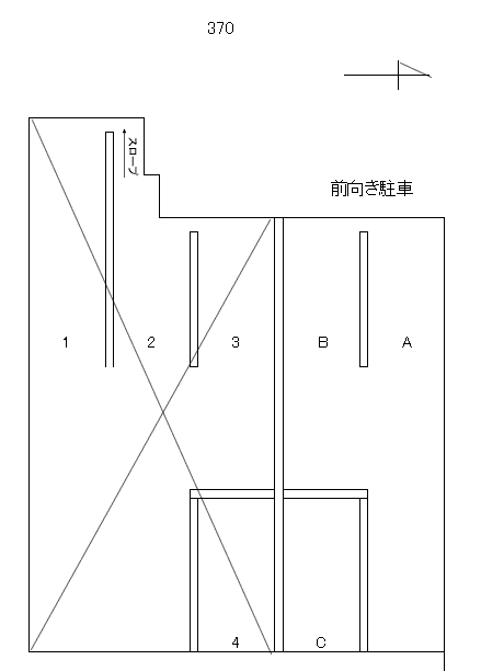 岩倉－370の駐車配置図