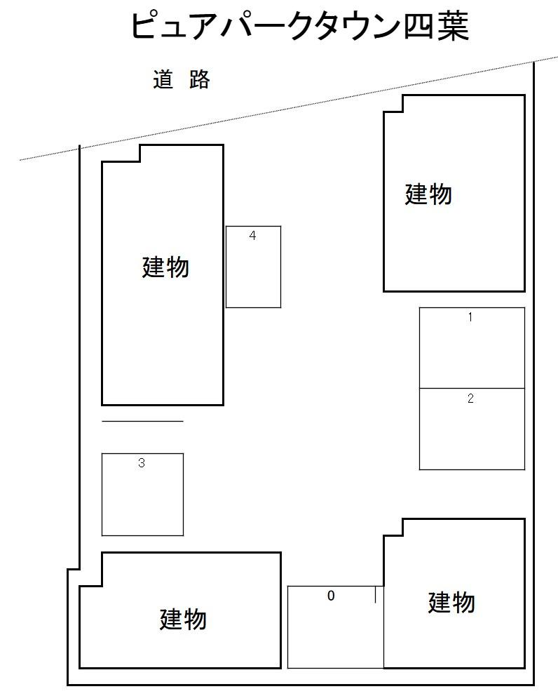 ピュアパークタウン四葉の駐車配置図
