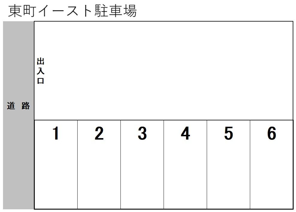 東町イースト駐車場の駐車配置図