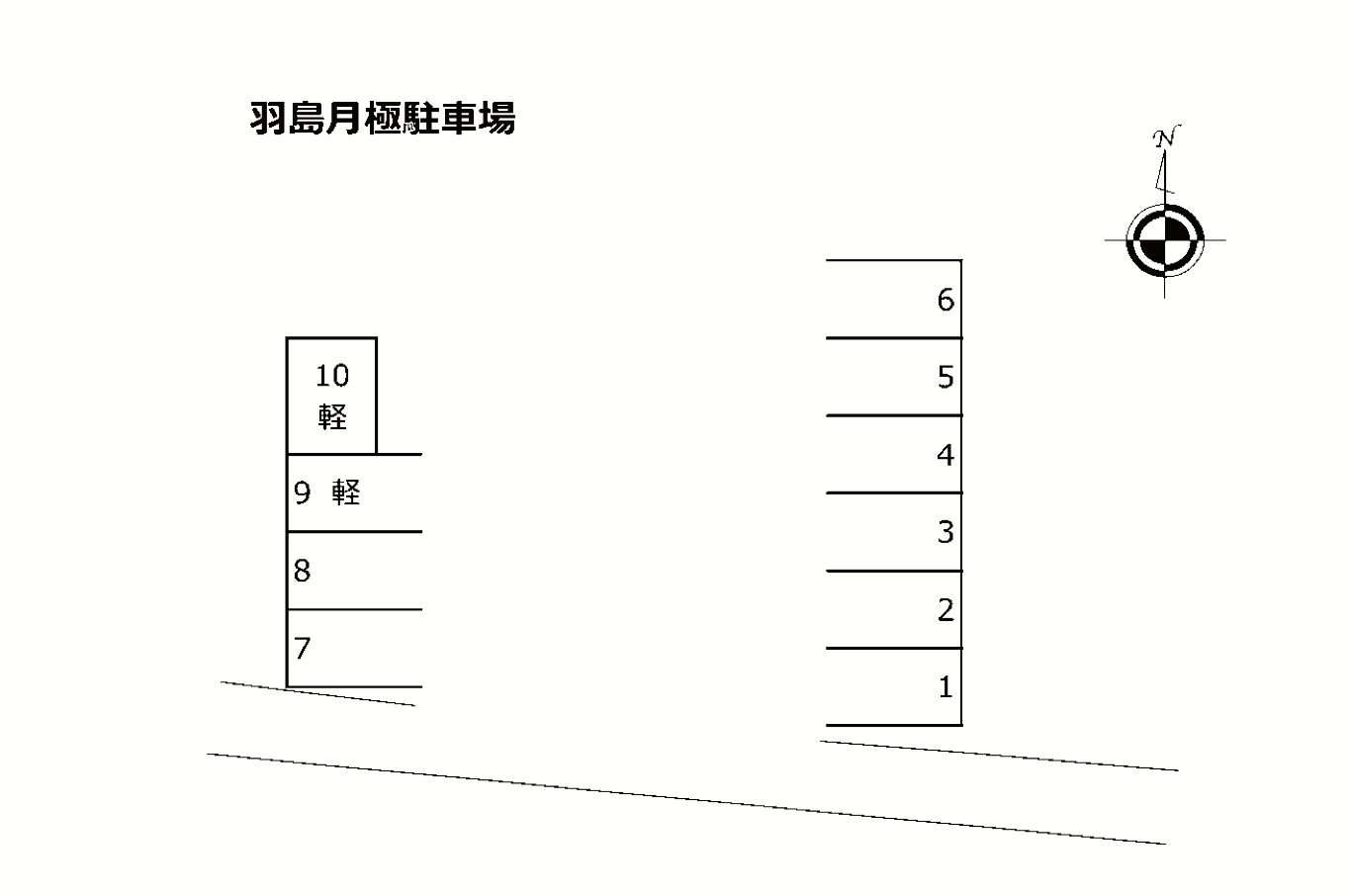 羽島月極駐車場の駐車配置図