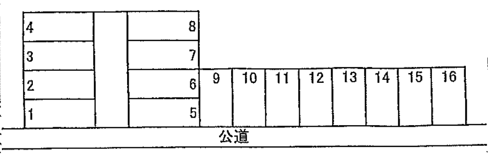 ガレージはたのの駐車配置図