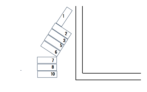 ハッピーロック材木町パーキングの駐車配置図