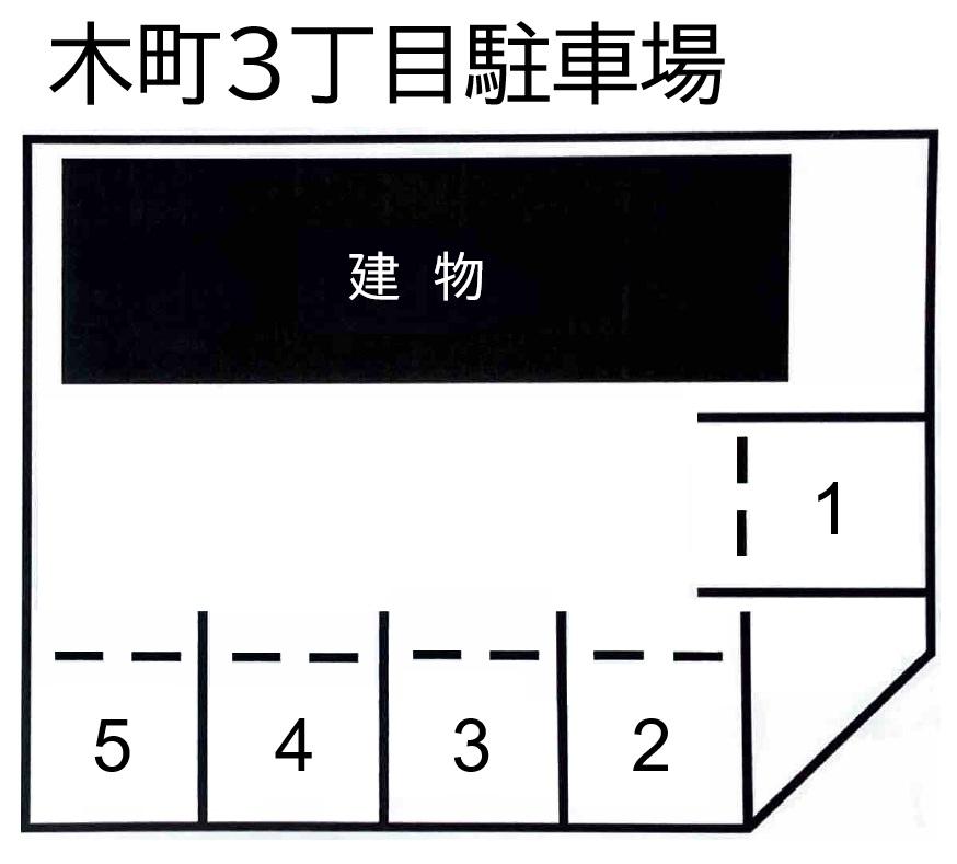 木町3丁目駐車場の駐車配置図