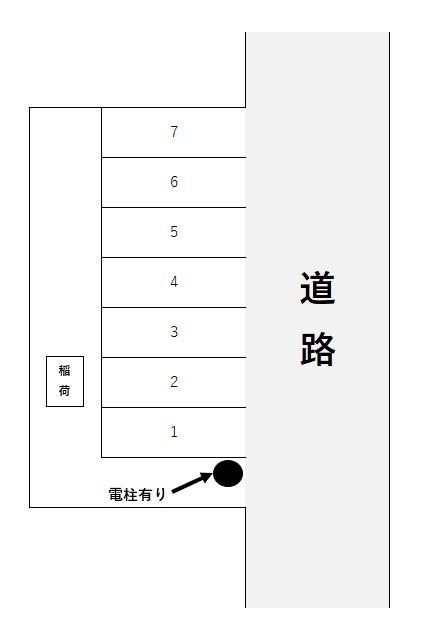 第三臼井駐車場の駐車配置図