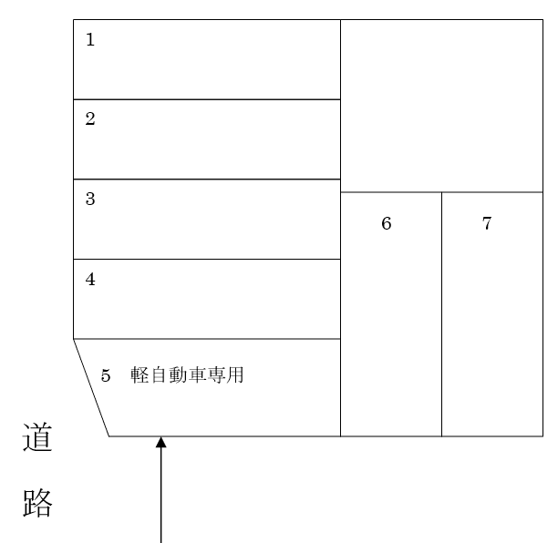 307駐車場の駐車配置図