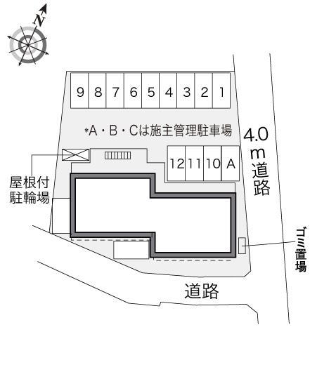 フレスコしゃんぶるⅡ(33205)の駐車配置図