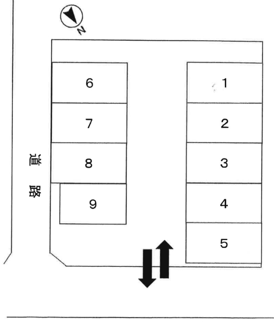 村上鈴木駐車場の駐車配置図