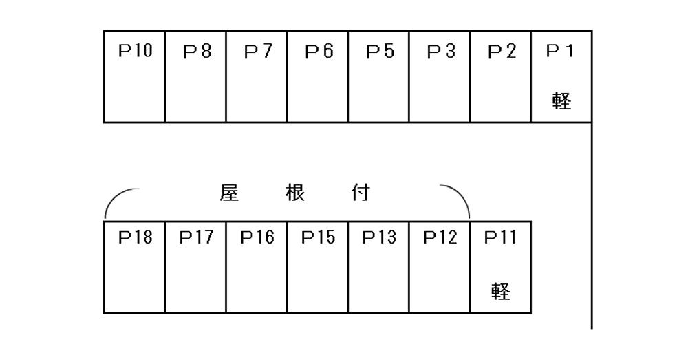 エムズパーキングの駐車配置図