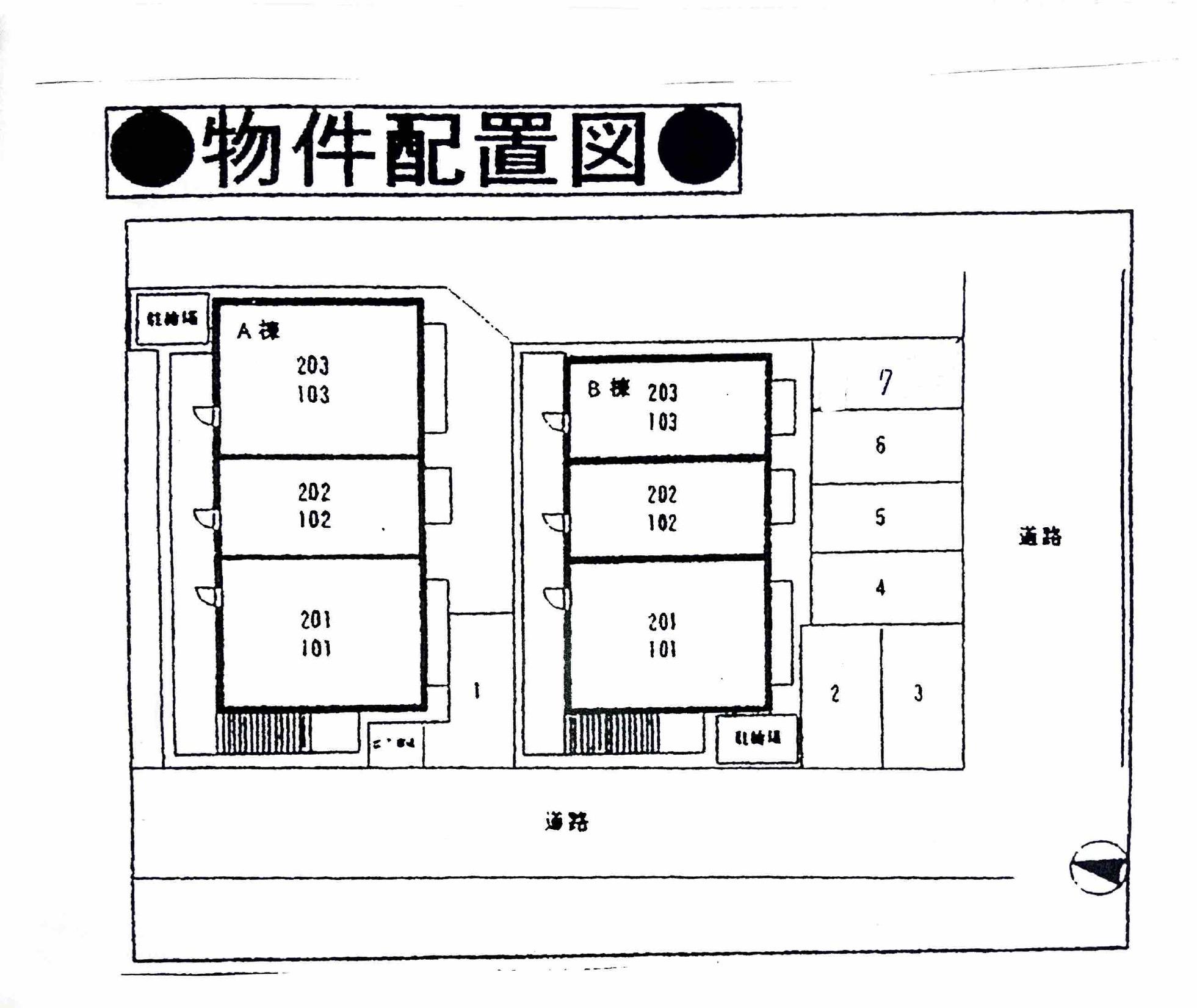 ローゼンハイム駐車場の駐車配置図